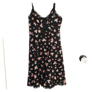 Brand new floral black dress with lace